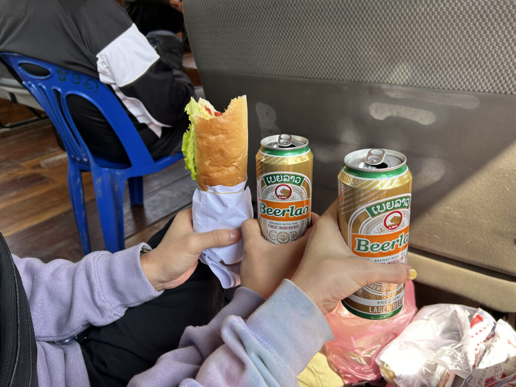 Beer and sandwiches on the slow boat